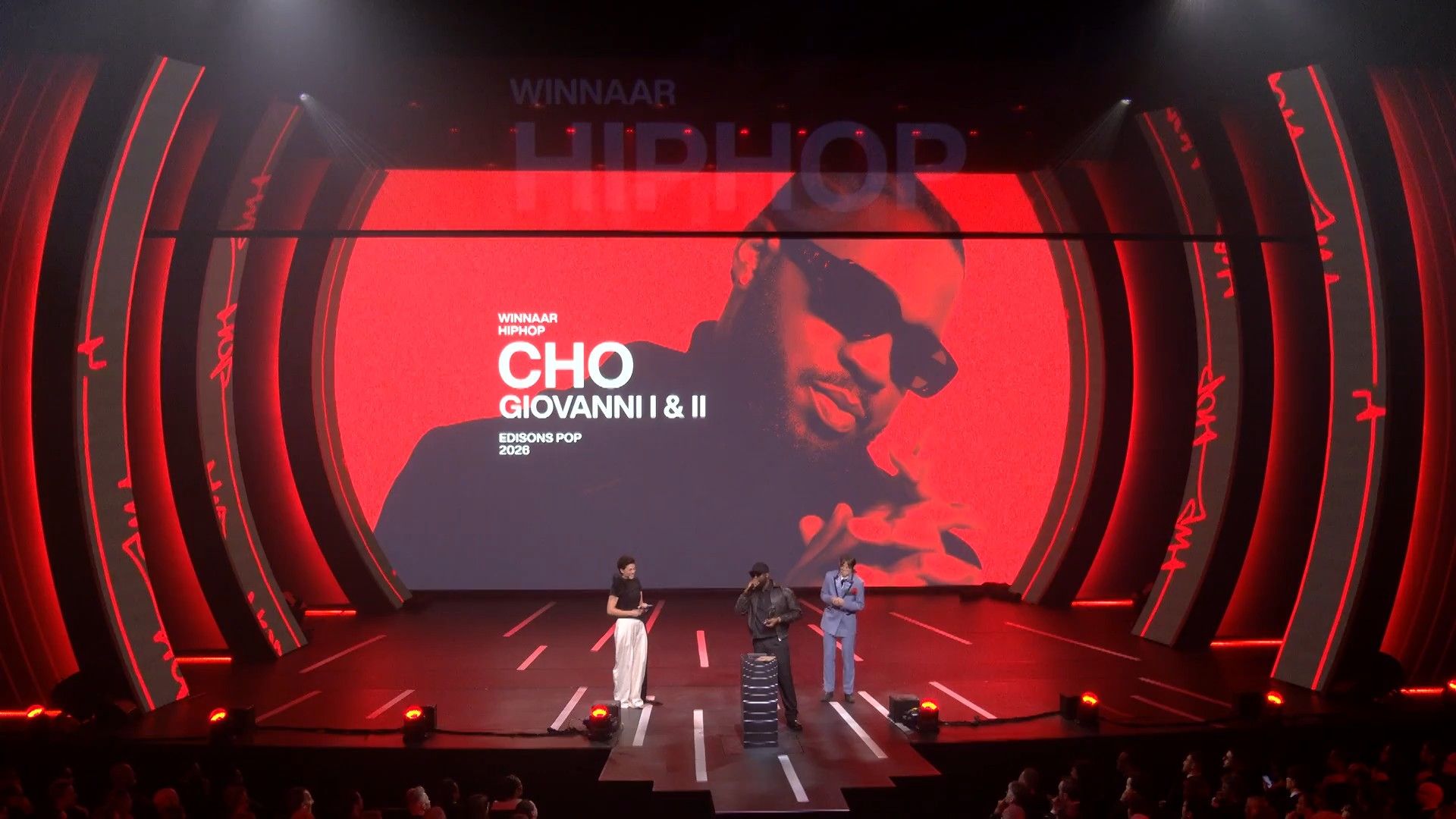 Cho - Giovanni I & II | Winnaar Hiphop | Edisons 2025 background