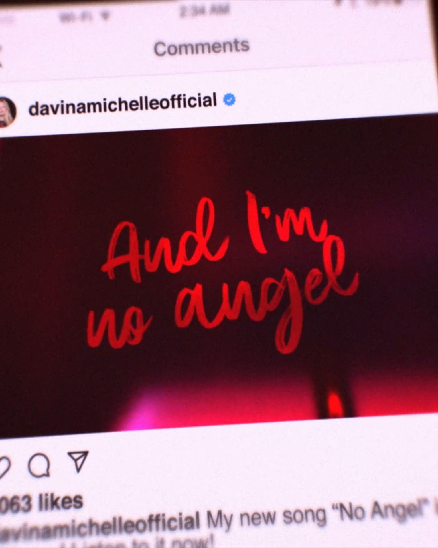 No Angel (Lyric Video) background