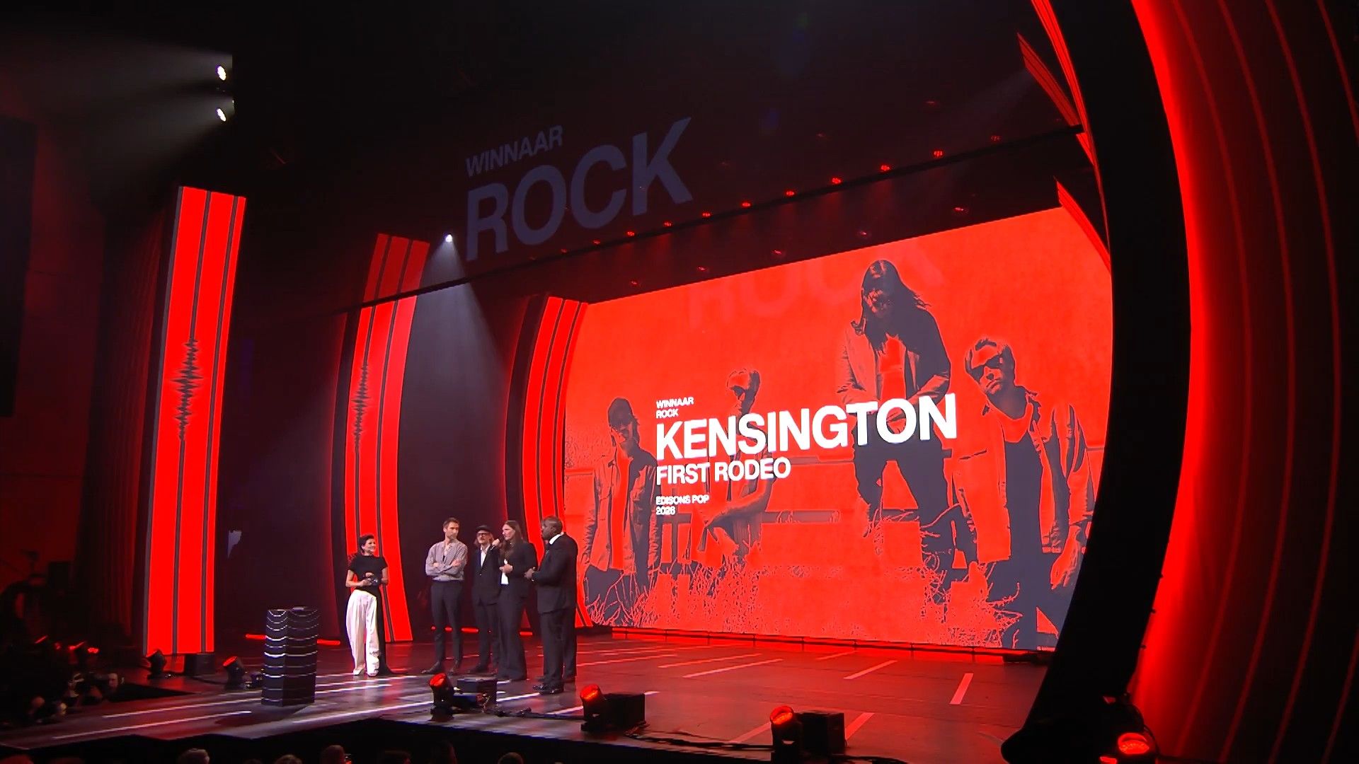 Kensington - First Rodeo | Winnaar Rock | Edisons 2026 background