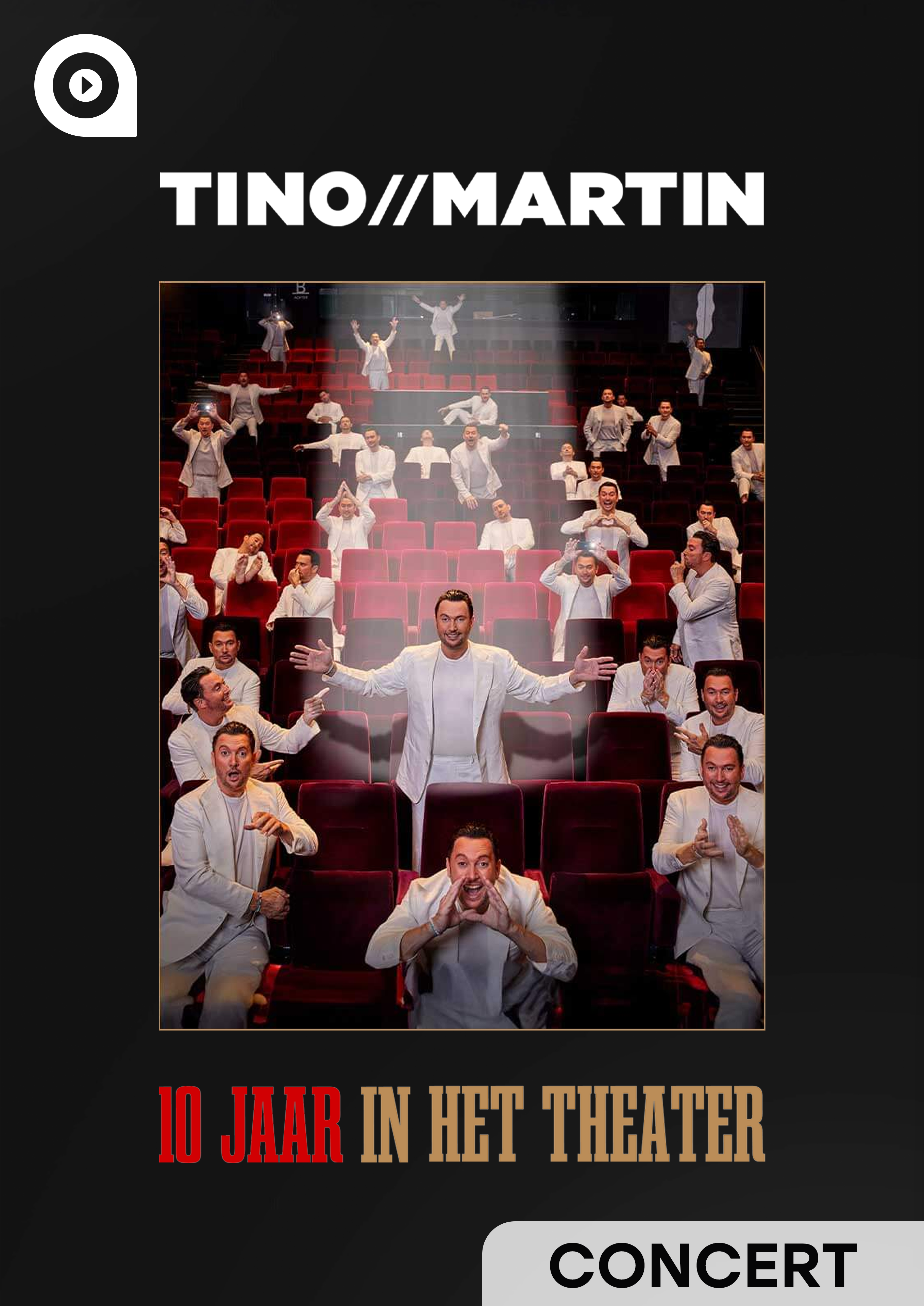 Tino Martin 10 Jaar in het Theater background
